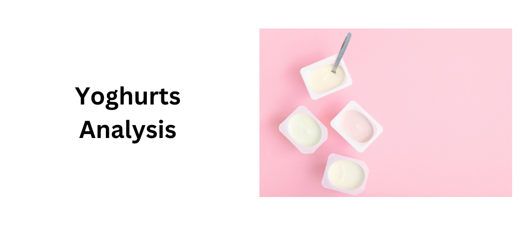 Image of yoghurts against pink background. Text reads: 